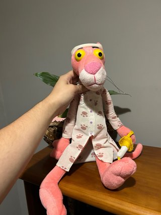 Peluche Pantera Cor-de-Rosa