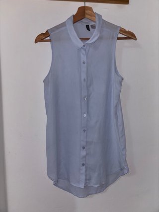 Camisa H&M sin mangas azul Talla XS