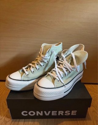 Converse plataforma altas verde