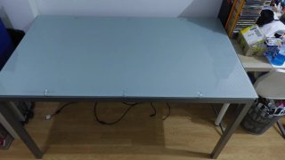 Mesa Escritorio Cristal y Metal