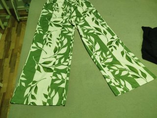 Pantalones Anchos Estampado Hojas