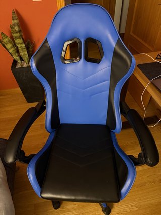 Silla Gaming Azul y Negra