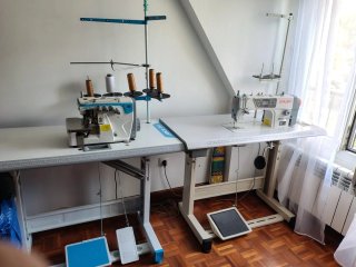 Máquinas de coser plana y remalladora .