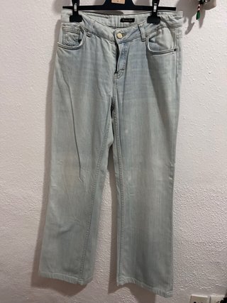 Massimo Dutti Vaqueros Rectos Azul Claro Talla L