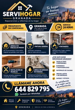 ️ SERVIHOGAR GRANADA | REPARACIONES Y REFORMAS 24
