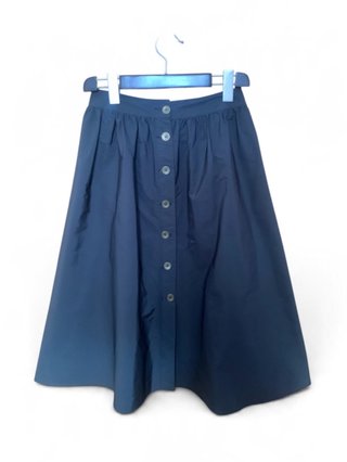 Falda midi Zara negra botones