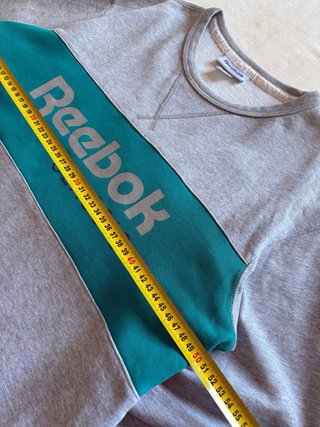 Sudadera Reebok Classic Gris y Verde Talla M