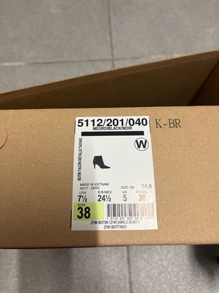 Botines Zara Negros Talla 38