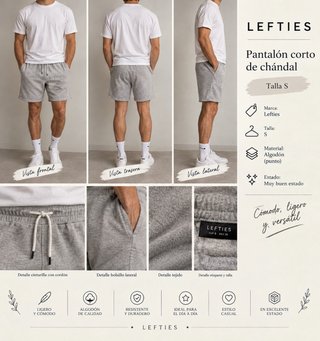 Pantalón corto chándal Lefties Talla S