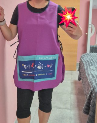 Estola maestra morada con bolsillo