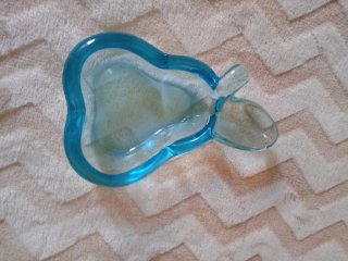 Cenicero cristal azul