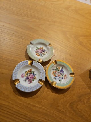3 Ceniceros Porcelana francesa Limoges
