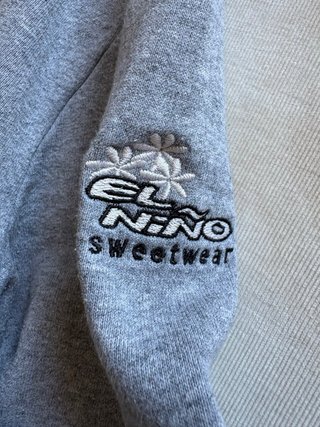 Sudadera El Niño Vintage Y2K Gris Talla S
