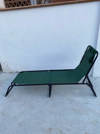 Tumbona plegable verde