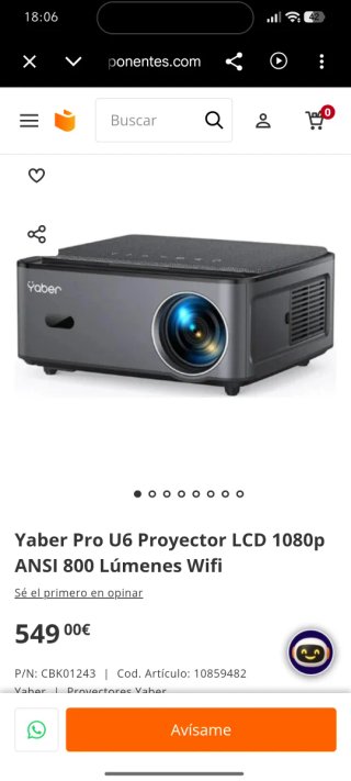 Proyector Yaber Pro U6 1080p Wifi