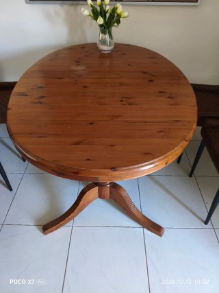 Mesa de comedor extensible de pino