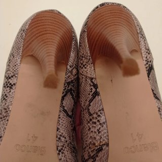 Scarpe da sera con stampa serpente