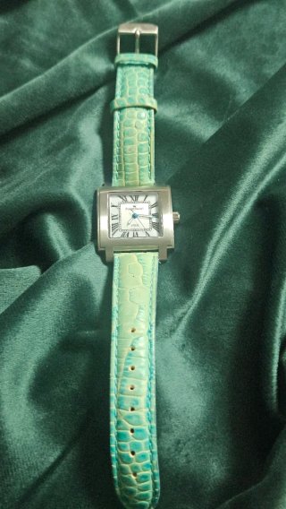 Reloj Philippe Biguet Acero y Piel Turquesa