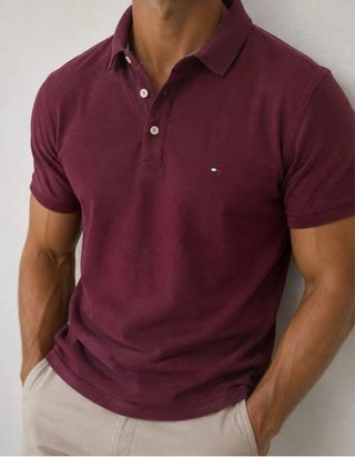 Camiseta Polo Tommy Hilfiger Talla L Roja