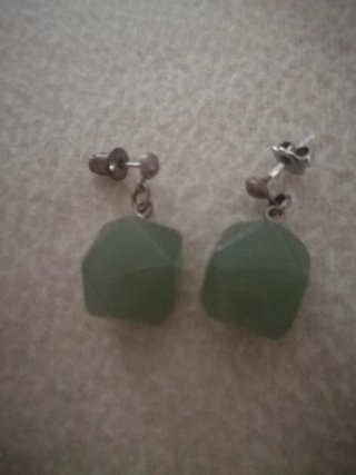 Pendientes de Cuarzo Verde