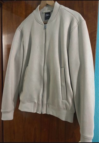 Chaqueta Bomber Zara Beige Talla M Sin Uso