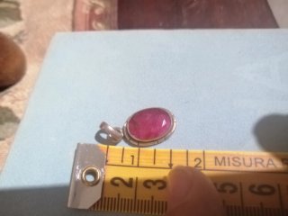 Colgante de Plata y Piedra Rubí