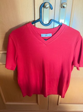 Camiseta básica Mango roja talla M