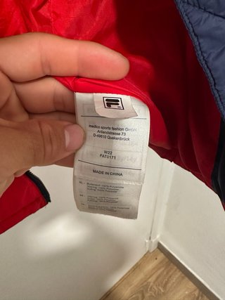 Chaquetón Fila Tricolor Talla XS