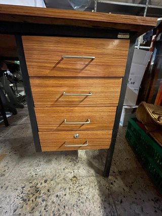 Mesa de despacho Vintage estilo Nordico con cajone