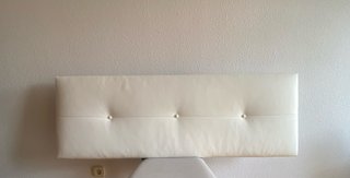 Cabecero polipiel blanco