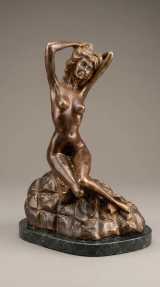 Scultura bronzo firmata Moreau - Figura femminile