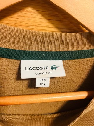 Sudadera Lacoste Camel Talla L nueva sin etiquetas