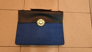 Bolso de mano David Jones negro y azul