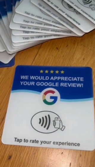 20 Tarjetas NFC para Reseñas de Google