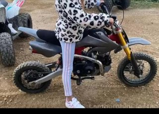 Moto 110cc Enduro/Motocross Gris/Roja