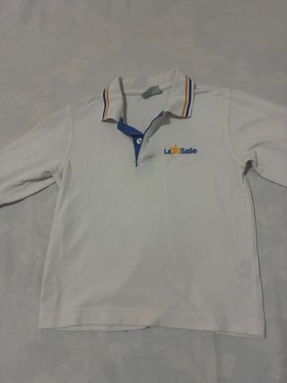 Polo La Salle Blanco talla 6 años