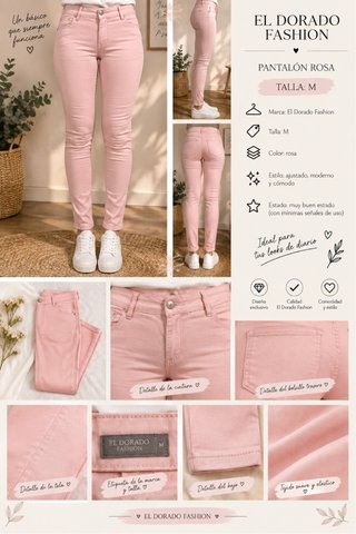 Pantalón rosa El Dorado Fashion Talla M