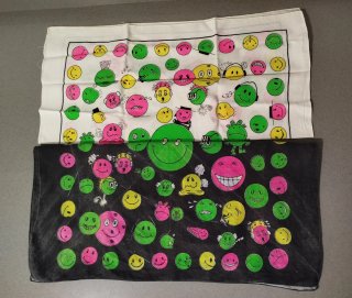 Lote 2 Pañuelos Vintage Caritas Smileys 80s/90s