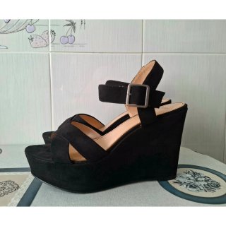 Sandalias Pull&Bear Negras de Plataforma