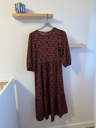 Vestido midi estampado floral