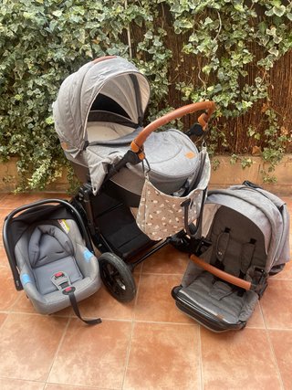 Carro 3 en 1 Kinderkraft Gris