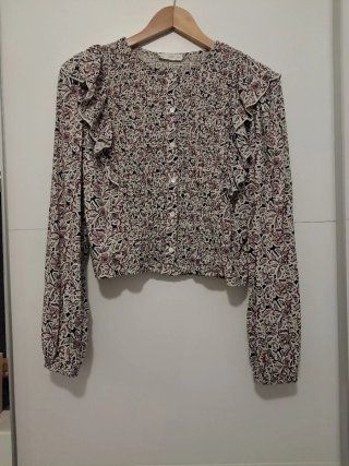 Blusa Mango Teen Talla M Estampada