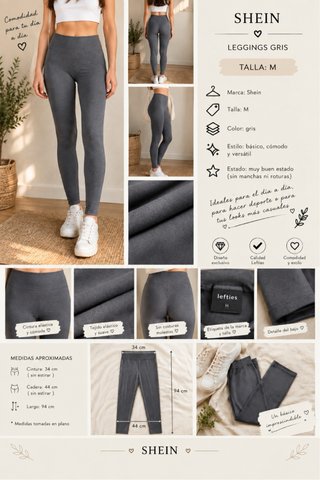Leggings grises Shein talla M