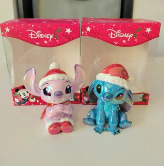 Figuras Stitch y Angel Navidad Enesco