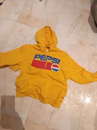Sudadera con capucha Pepsi amarilla