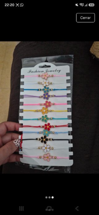 Pack de 12 Pulseras de Flores para Niñas