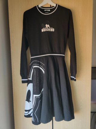 Vestido Moschino x Mickey Mouse talla XL con pedre