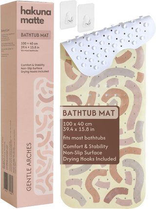 Tappeto da bagno Hakuna Matte Beige/Rosa