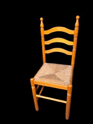 Silla Rústica de Madera y Enea
