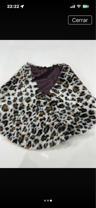 Cuello de pelo estampado leopardo